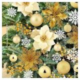 LHMTQVK 92PCS Christmas Decorations (Gold)