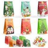 Christmas Treat Bags - 24 PCS with Stickers