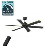 HDC Cortaine 54in. Ceiling Fan, Black