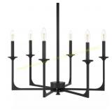 Hampton Bay 6-Light Matte Black Chandelier