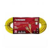 Husky 25 ft. 14/3 Extension Cord, Yellow