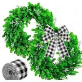WILLBOND 11.8 Inch Artificial Christmas Wreath