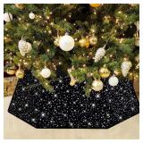 Black Sequin Tree Collar 31.49 Inch Xmas Decor