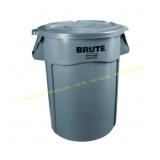 BRUTE32 Gal. Gray Round Vented Trash Can