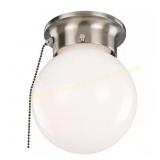 Design Home 1-Light Satin Nickel Ceiling Light, Op
