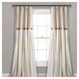 Lush Decor Linen Button Window Curtain Panel