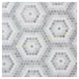 Hyperion Honeycomb Gray Marble Mosaic Tile (x19)