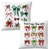 2ct. God Says You are Christmas Pillow Covers 18x1