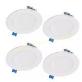 Halo HLBSL4 4 in. CCT LED Recessed Light Kit (4Pk)