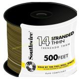 Southwire 500 ft. 14 Brown Stranded CU THHN Wire