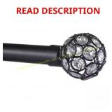 EXCLUSIVE HOME 66-120in Matte Black Curtain Rod