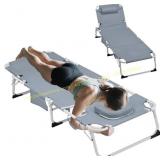 Yilezena Blue 3-in-1 Oversized Sun Tanning Chair