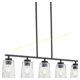 Progress Lighting 5-Light Linear Chandelier, Black