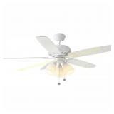 Hampton Bay 52in. Ceiling Fan w/ Light, White