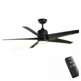 Hampton Bay Mena 54 in. Black Ceiling Fan