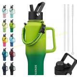 BJPKPK Insulated Water Bottles with Straw Lid