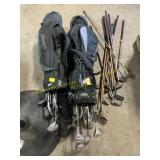 Golf clubs and bags