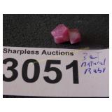 Approximately 3 ct natural ruby gemstone