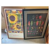 Sunflowers and peppers wall art