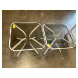 2 ct. glass top tables