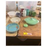Mason Glasses, Fire King Pie Dish, Misc
