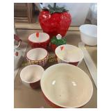 Strawberry Canisters, Assorted Bowls