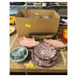 Leaf Bowls, Graniteware Strainer, misc