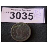 1854 large cent