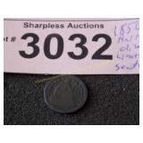1850 Liberty seated silver half dime