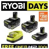 RYOBI ONE+ 18V Starter Kit w/ Batteries