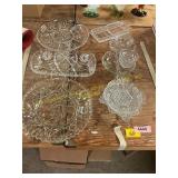 Cut Glass Platters + Candy Dishes