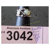 Simulated fire opal ring  Size 7
