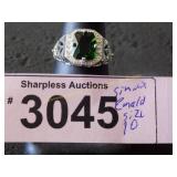 Simulated emerald ring Size 10