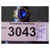 Simulated sapphire ring Size, 9 ï¿½