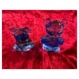 2ct Glass Bears/Paperweights