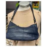 Giani Bernini Navy Leather Shoulder Bag