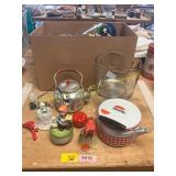 Figurines, Tea Kettles, Misc Kitchenware