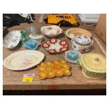 Pie Plate, Toby Mug, Assorted China