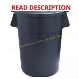 2- 32 Gal, Round Waste Receptacle, NO LID Gray