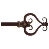 Kenney Serena 28-48" Curtain Rod, Chocolate