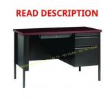 Alera Steel Desk, 45"x24"x29.5", Mahogany
