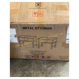 2ct. Unbranded metal ottoman 23.6 L 18.9 W 18.3 H