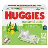 Huggies Natural Care Sensitive Wipes - 768ct