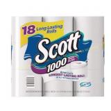 1000 Sheet SCOTT Bath Tissue, 18 Rolls