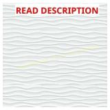 Dymo Wavy White 12 x 24 in. 3D Wall Tile
