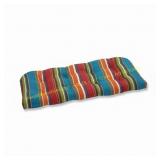 Striped Outdoor Bench Cushion in Red