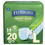 FitRight OptiFit Extra Briefs, L, 44-56in.