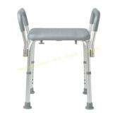 Medline Bath Aluminum Bench, Height Adjustable