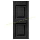 Builders 12x31in. Panel Vinyl Shutters, Black