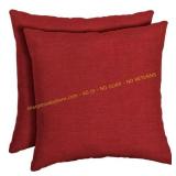 4 Ct. ARDEN 16x16in Ruby Red Leala Outdoor Pillows